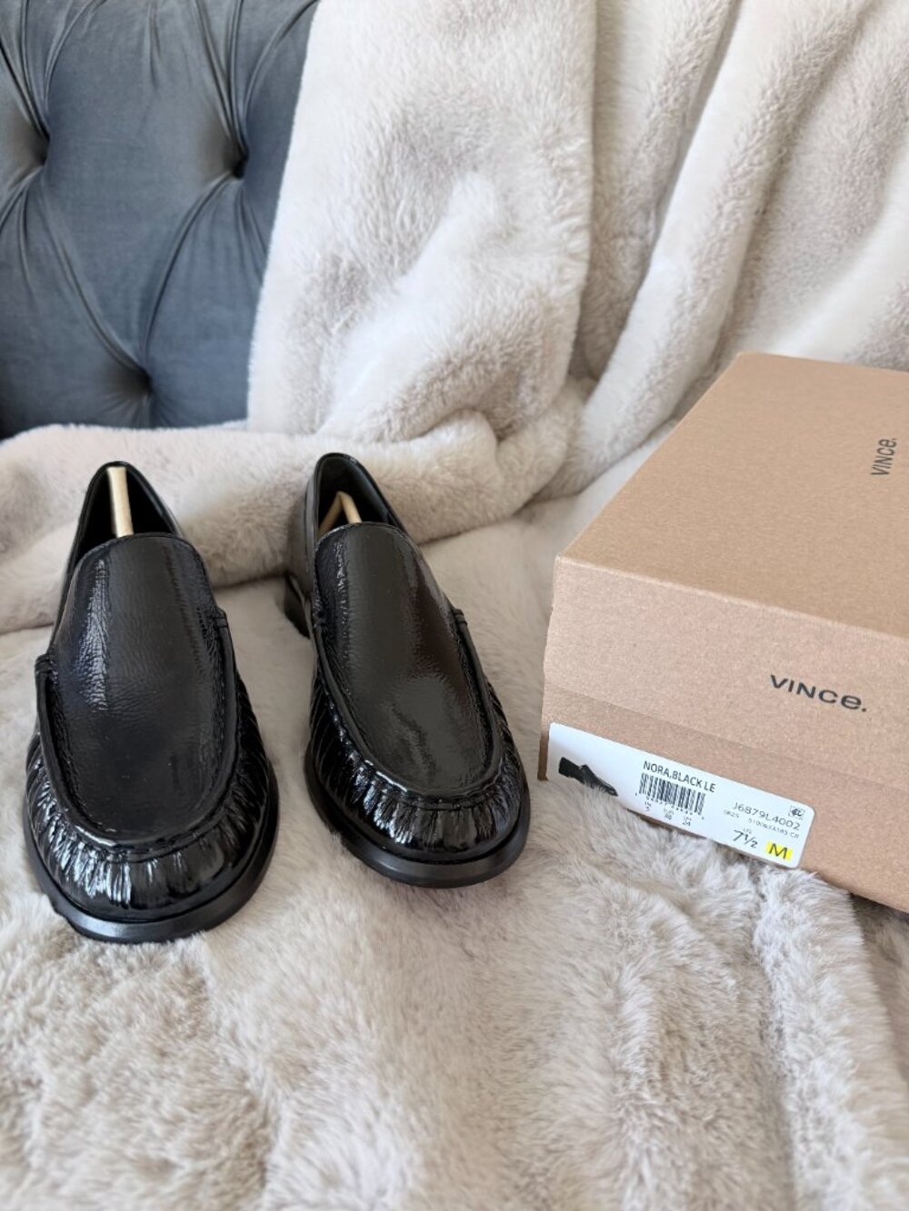 Vince Nora Classic YSL Style Black Loafers